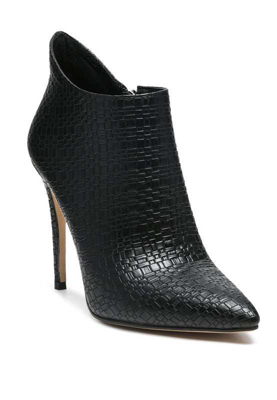 LOLITA WOVEN TEXTURE STILETTO BOOT