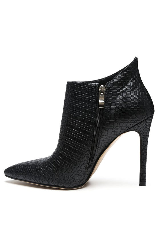 LOLITA WOVEN TEXTURE STILETTO BOOT