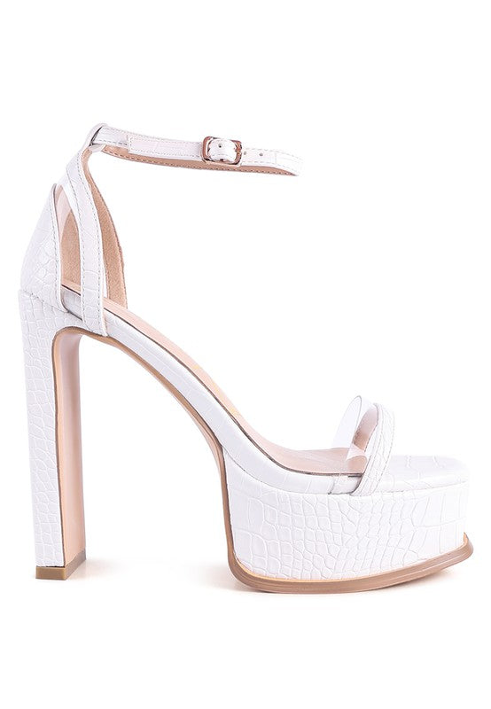 CUTLASS HIGH HEELED CHUNKY SANDALS