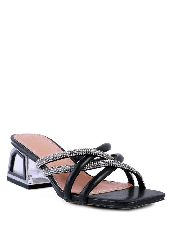 PARISIAN DIAMANTE SANDALS