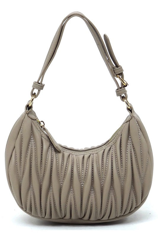 Chevron Quilted Shoulder Bag Hobo