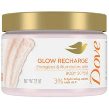 Load image into Gallery viewer, Dove Glow Recharge Body Scrub, Energizes &amp; Illuminates Skin, 12 Oz
