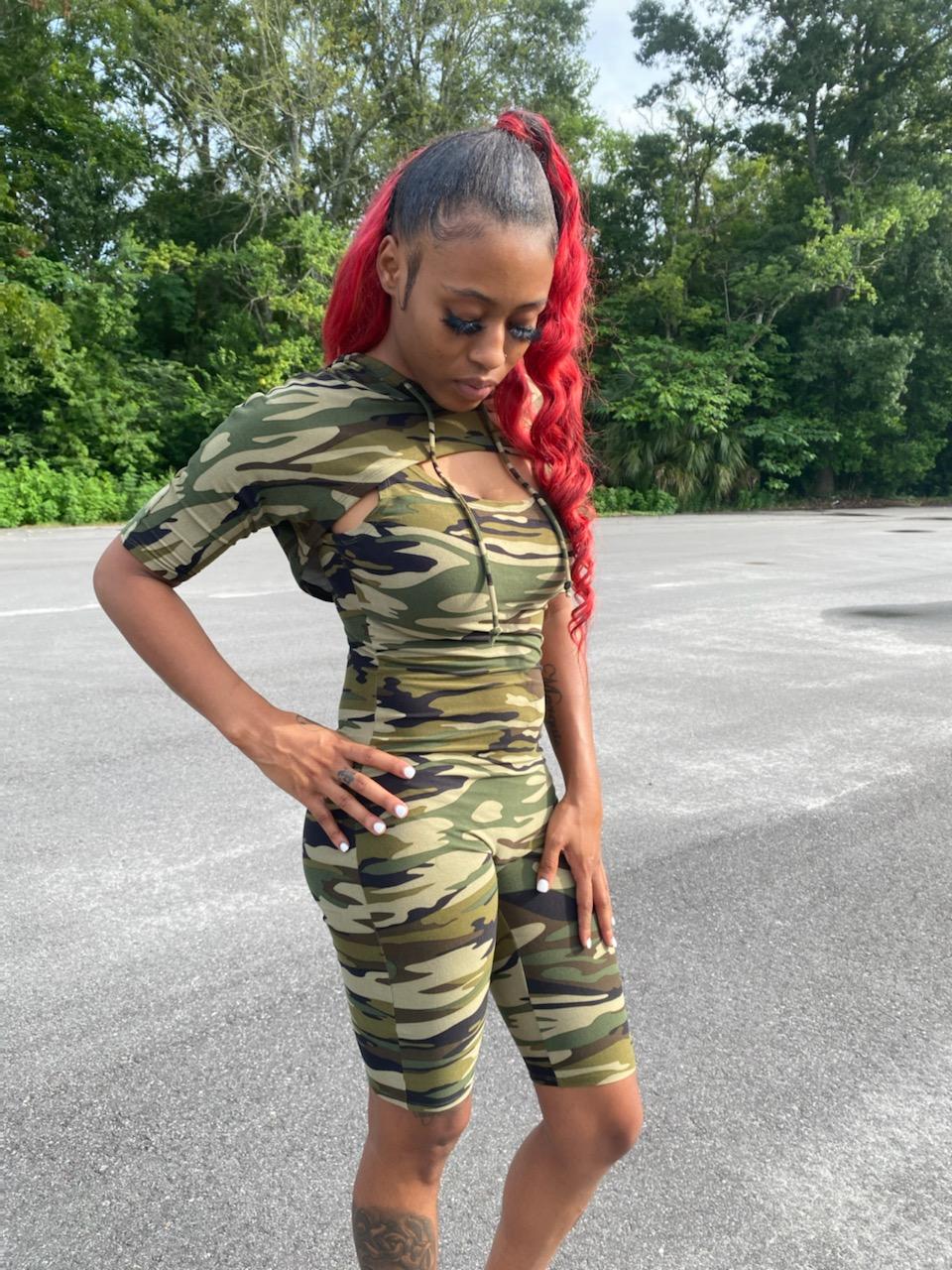 2 pc Camo Body Suit